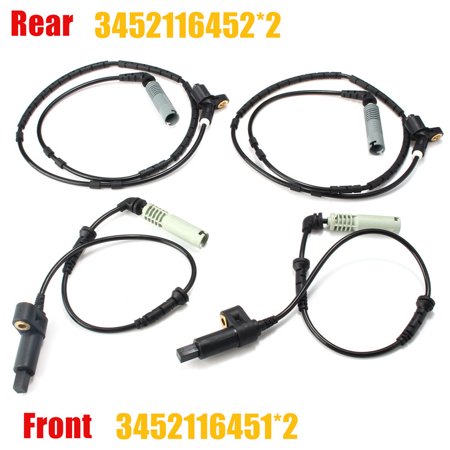 4 Pcs Front Rear ABS Wheel Speed Sensor for BMW 3 Series E46 323i 325i 328i (Bmw 4 Series Best Colour)
