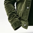 thumbnail image 4 of Zynoxe Mens Corduroy Trucker Jacket Outdoor Lapel Button Down Fall Vintage Outerwear Streetwear Classic Casual Jacket for Daily Wear, 4 of 5