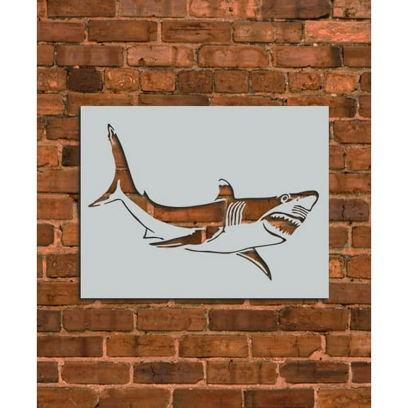 White Shark Stencil