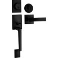 thumbnail image 2 of Berlin Modisch Ensemble de Poignée Cylindre Simple avec Levier Poignée de Porte (pour Entrée et Porte avant) Réversible pour Pêne Dormant Droitier et Gauche Finition Fer Noir, 2 of 4