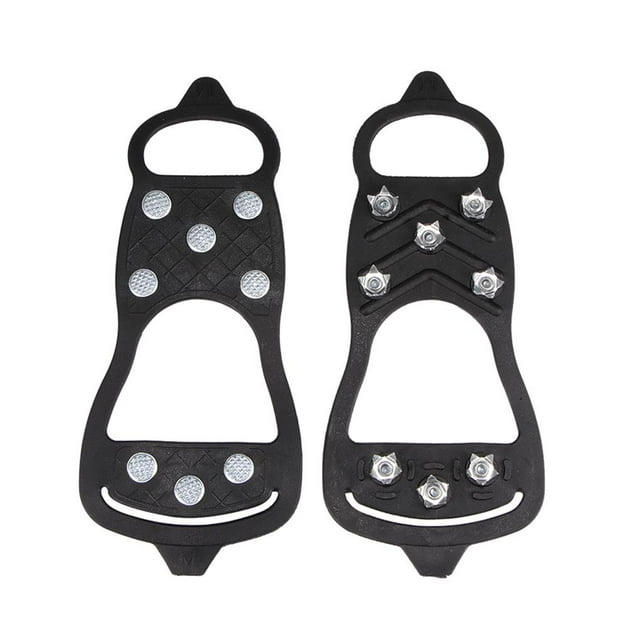Eigraketly 1 par de abrazaderas para zapatos de hielo con 8 y 8 clavos Escalada METRO Eigraketly OD009569-01