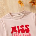 thumbnail image 4 of Boy Valentines Day Outfit Crew Neck Sweatshirt Love Heart Print Long Sleeve Pullover Kids Clothes Boys for Toddler Girls 12-18 Months, 4 of 7