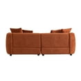 thumbnail image 6 of Christopher Knight Home 87" Curved 3-Seater Modern Velvet Upholstered Sofa, Orange-Red, 6 of 6