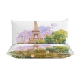 thumbnail image 3 of 3 Pcs Soft Bedding Set, Includes 1 Duvet Cover with Zipper And 2 Pillow,Shams Eiffel Tower Queen(90"×90"), 3 of 8