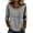 Grey, variant on Womens Lace Patch 3/4 Length Sleeve Tops Round Neck Loose Fit Casual Blouses Spring Summer 2026 Trendy Dressy Work Outfits Travel Tops, Navy, M