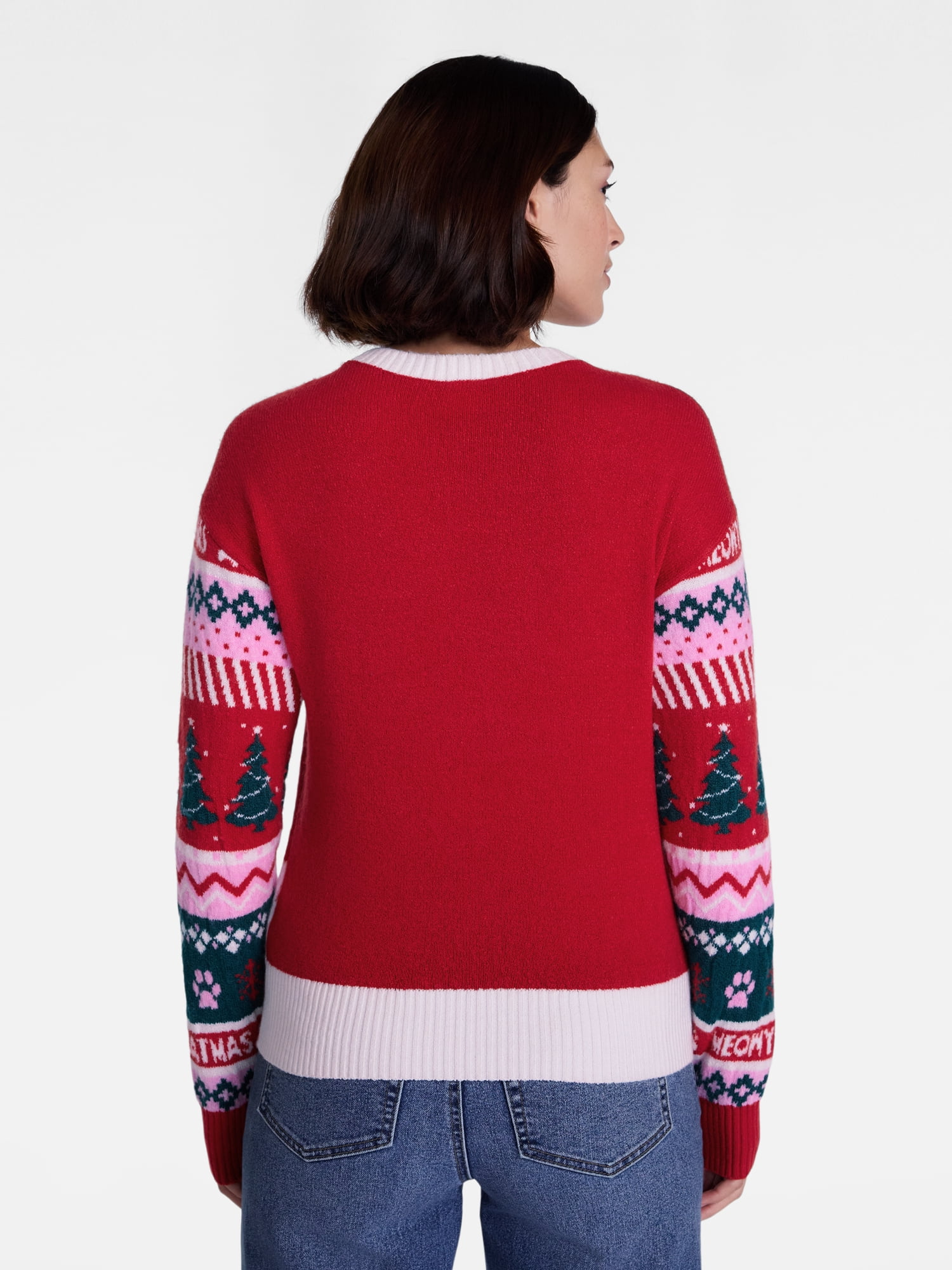 Holiday Time Women's and Women's Plus Christmas Sweater, Midweight, Sizes XXS-4X