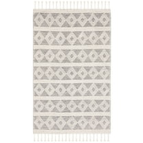 SAFAVIEH Natura Alondra Southwestern Wool Area Rug, Ivory/Black, 3' x 5'