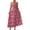 Fuchsia Pink, variant on Women's Floral Print Sweetheart Neck Cami Dress with Polyester % Fabric Soft Lightweight and Breathable for Everyday
