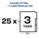 thumbnail image 5 of Separadores Avery de 3 pestañas sin perforar para cualquier sistema de encuadernación, 25 unidades, 5 of 7