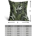 thumbnail image 4 of Green Leaf Plant Pillow Covers 20X20 Inch Herbs Botanical Fern Vintage Leaves Floral Decorative Pillow Cases Set of 2 Black Throw Pillows Farmhouse Home Decor for Sofa Couch Cushion Outdoor, 4 of 6