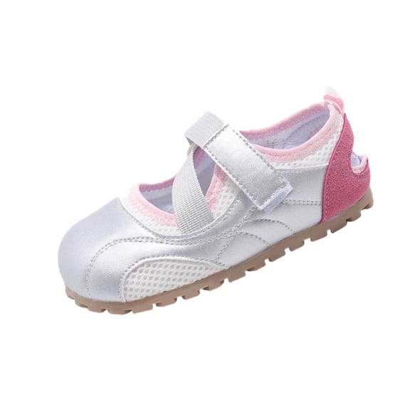 Toddler Little Girl Mary Jane Dress Shoes - Ballet Flats for Girl Party School Shoes Silver 13 Little Kids