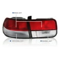 thumbnail image 3 of Spec-D Tuning Red Clear Lens Tail Lights Compatible with 1996-2000 Honda Civic Coupe 2 Door, Left + Right Pair Assembly, 3 of 7