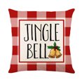 thumbnail image 5 of CHAO Juego de 4 fundas de almohada navideñas, Caja roja, decoración de jardín, Fundas de almohada Feliz Navidad en algodón y lino, 45 x 45 cm, 5 of 5