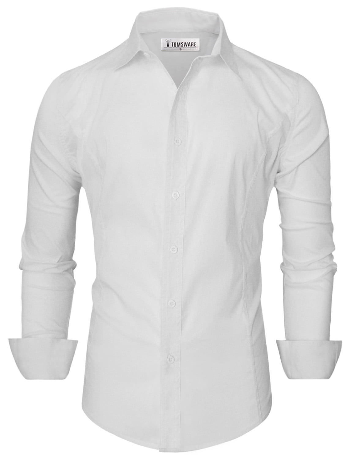 TAM WARE Mens Casual Slim Fit Short Sleeve Winkle Free Button Down Shirt
