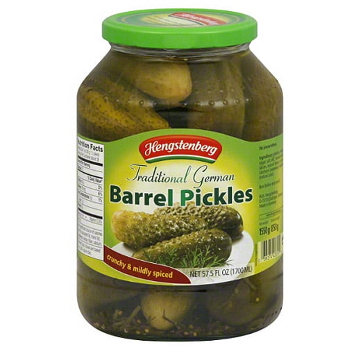 Hengstenberg Traditional German Barrel Pickles, 57.5 fl oz, (Pack of 6) by Generic