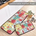 thumbnail image 5 of Rose Flower Butterfly Kitchen Mats The flower Floral Kitchen Rugs Runner Laundry Rug Non Slip Floor Door Mats Soft Doormats Carpet Home Decor Set of 2, 5 of 6