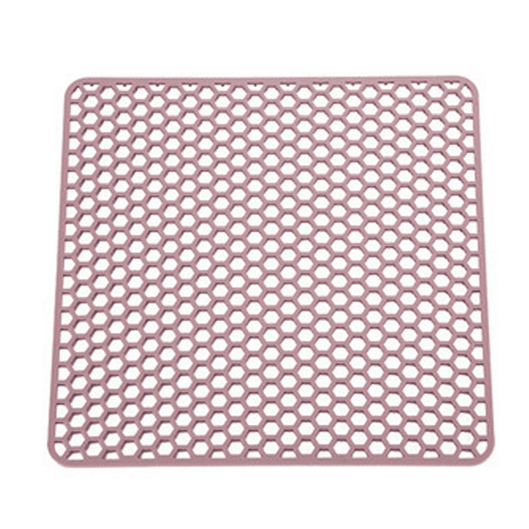 FETCOI 2X Silicone Sink Protector Mat Folding Heat Resistant Drain Pad Sink  Divider Mat 