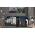 thumbnail image 2 of Home Design Chloe Twin Daybed with Velvet Upholstery, Button-Tufted Back, Stylish Versatile Seating and Sleeping Solution for Bedroom or Living Room, Blue, 2 of 6
