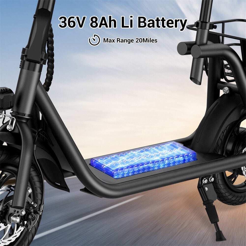 Lohoms 450W Electric Bicycle for Adults, Folding Electric Bike E-Bike Commuter Foldable Scooter with Seat