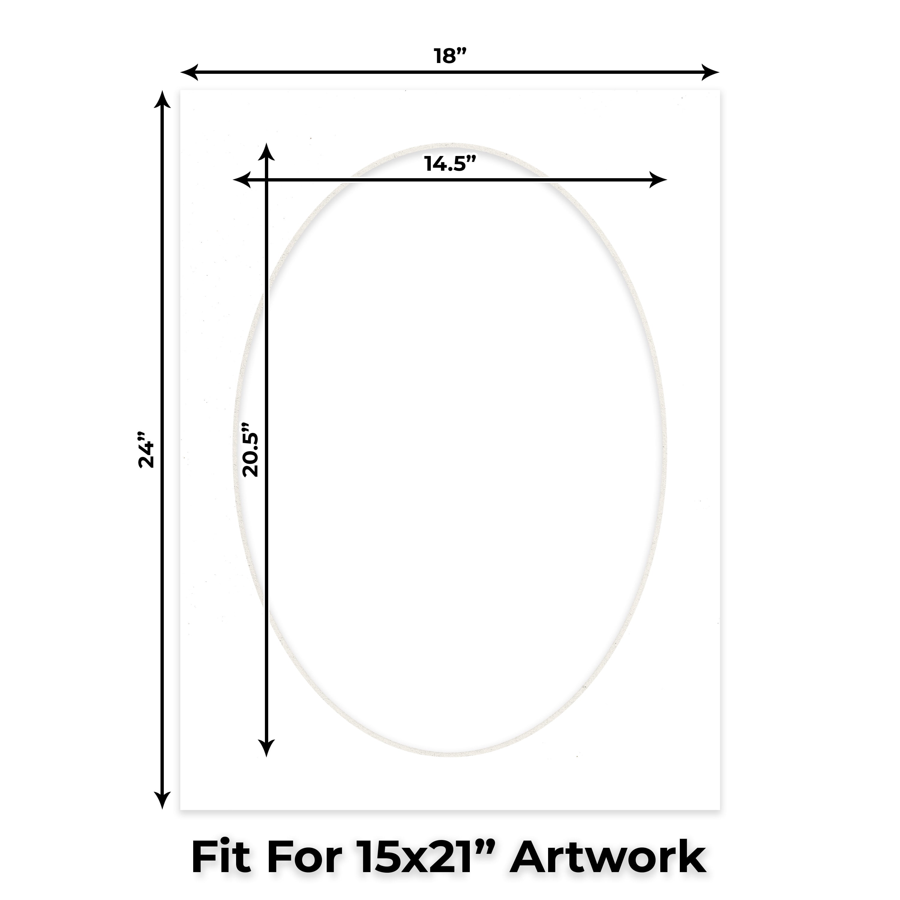 Golf Ball Texture Picture Frame Mat for 18x24 Frames - Oval Opening for 15x21 Photos - 25 Mats