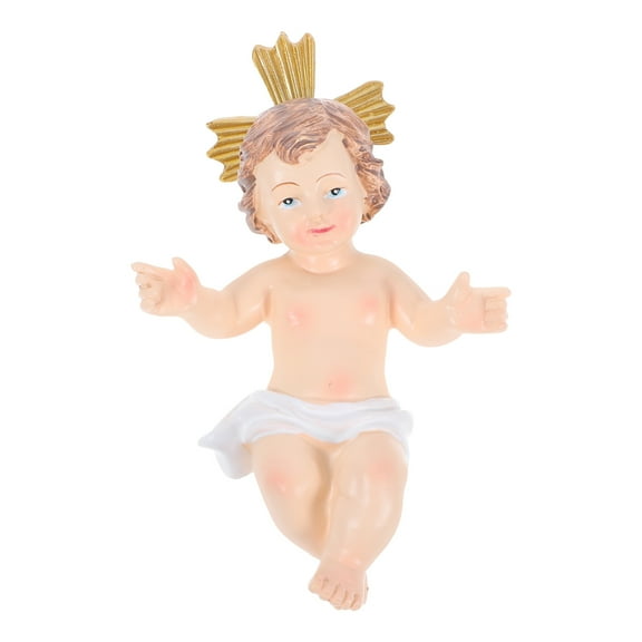 Resin Baby Jesus Figurine Nativity Collectible Statue Christian Home And Church Decor Christmas Ornament