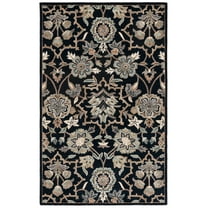 SAFAVIEH Metro Mike Floral Area Rug, Black/Beige, 4' x 6'