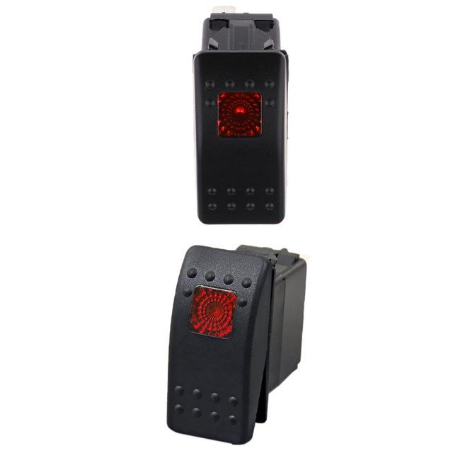 1 Par Interruptores 3 Pin para Vehículos Roja y Naranja Sharpla Barco de coches esperma en el interruptor de apagado