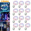 Fairy Lights Copper Wire LED String Lights Christmas Garland Indoor Bedroom Home Wedding Decoration Button Battery Powered