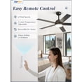 thumbnail image 6 of Zardon 52-inch Modern Ceiling Fan with Light and Remote Control, 6-Speed, 5 Blades, Ideal for Indoor Bedroom,Living Room, Black, 6 of 9