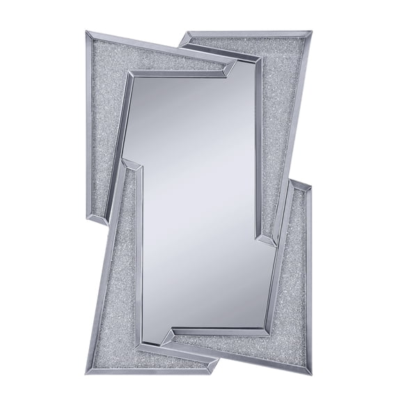 ACME Furniture Noralie Wall Decor in Mirrored and Faux Diamonds