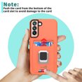 thumbnail image 2 of CoverON For Samsung Galaxy S22 Plus Phone Case, KickStand Ring Credit Card slot Rugged Cover Magnetic holder, Orange, 2 of 10