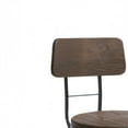 thumbnail image 2 of Contemporary Round Seat Barstool with Angular Legs, Brown and Black - BM219275, 2 of 5
