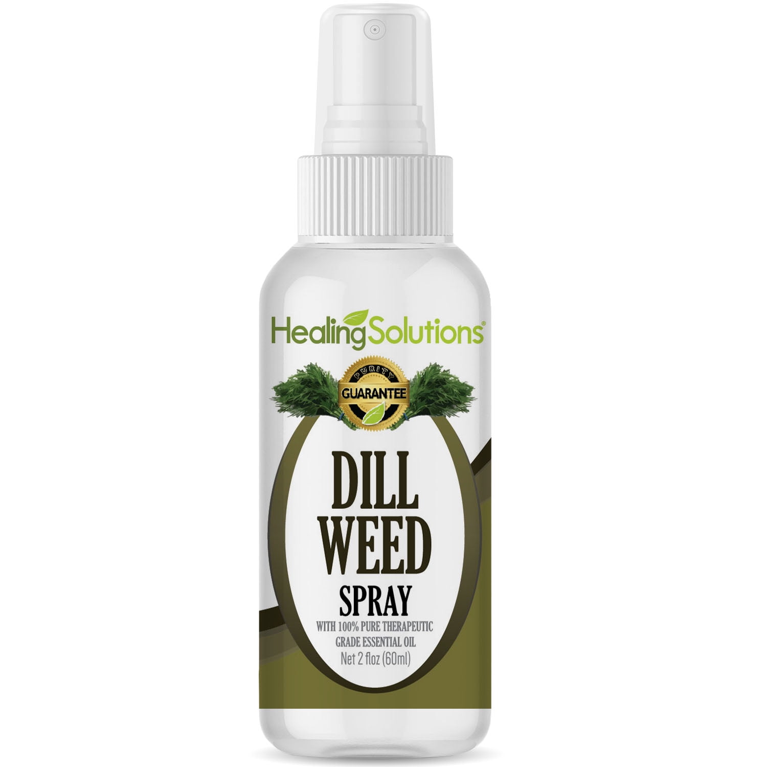Dill Weed Spray Water Infused with Dill Weed Essential Oil 2oz Bottle by Healing Solutions