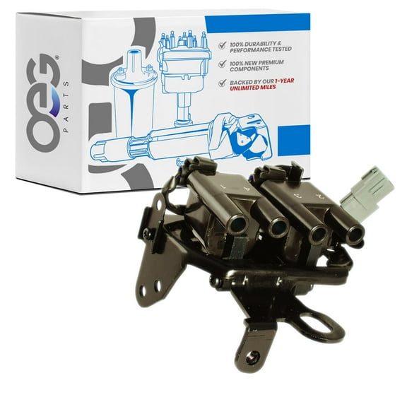 OEG Parts New Ignition Coil Replacement For 1997-2009 Hyundai Elantra Tiburon & Kia Spectra Sportage, Replaces 27301-23700, 27301-23710, 2730123700, 2730123710, WA2229