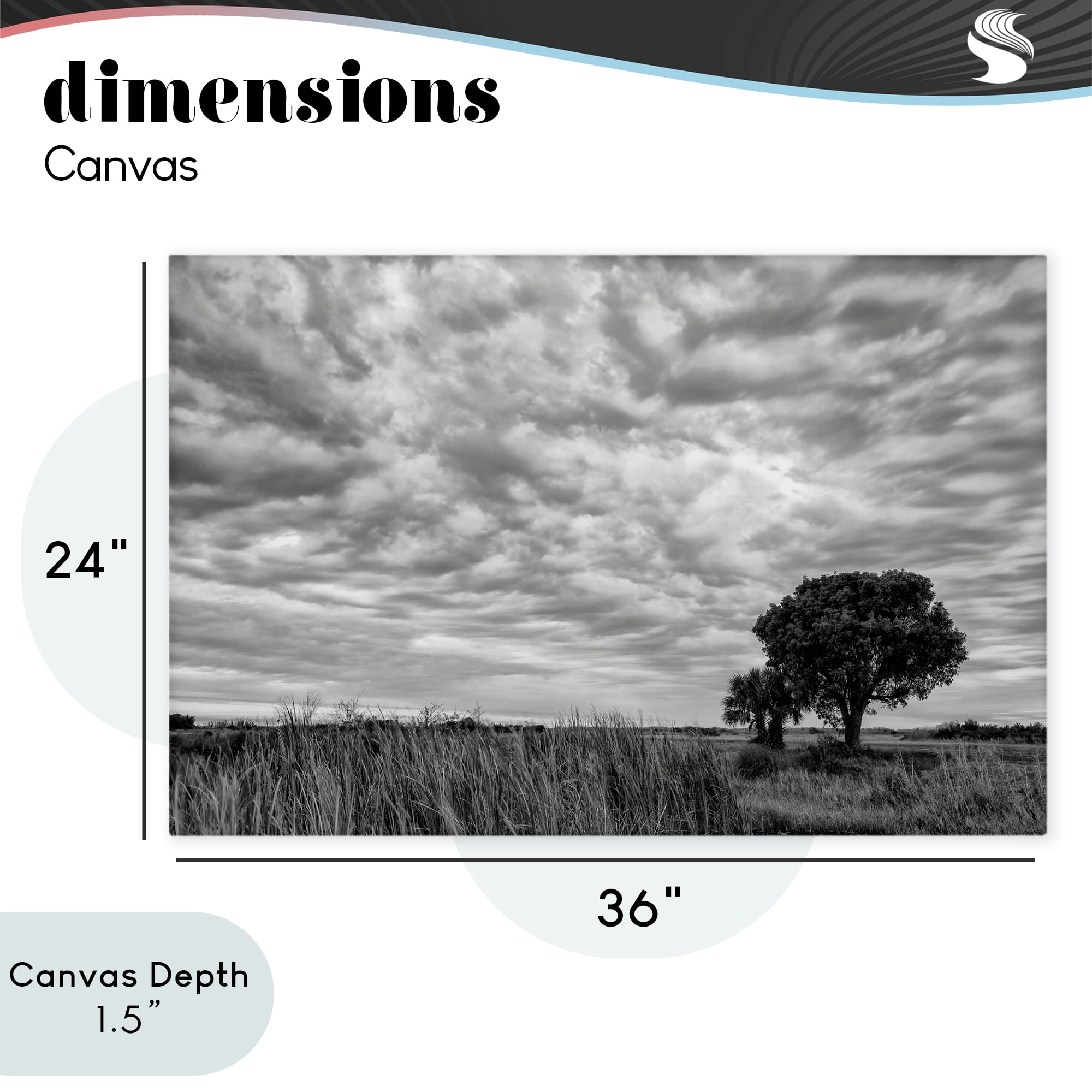 Stupell Industries Solitary Tree Beneath Clouds Canvas Wall Art, design by Jon Evan