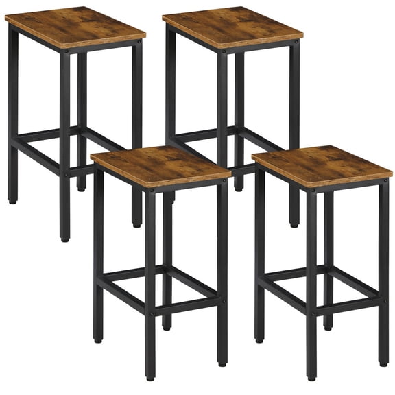 WSSYzyzf Set of 4 26-Inch Kitchen Breakfast Bar Stools, Industrial Style Bar Stools