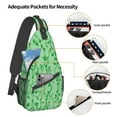 thumbnail image 4 of ZICANCN Crossbody Sling Bags for Women Men,Flowers Green Vines Casual Shoulder Backpacks for Travel Sport Climbing Runners Daypack, 4 of 9