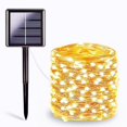 thumbnail image 1 of Lampe Solaire Fil De Cuivre 7m, 50 Led Cuivre, Impermable, Ciel Toil, Blanc Chaud, Convient Pour Dcoration Intrieure Et Extrieure, Jardin, Nol, An, 1 of 5