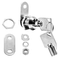 thumbnail image 5 of Kingsley Tubular Cam Lock with 5/8" Cylinder--Chrome Finish, Keyed Alike, RV Lock Replacement, Cabinet Lock, ATM, Vending Machine Lock, Tool Box Lock, File Cabinet, Camper Lock, 5 of 6