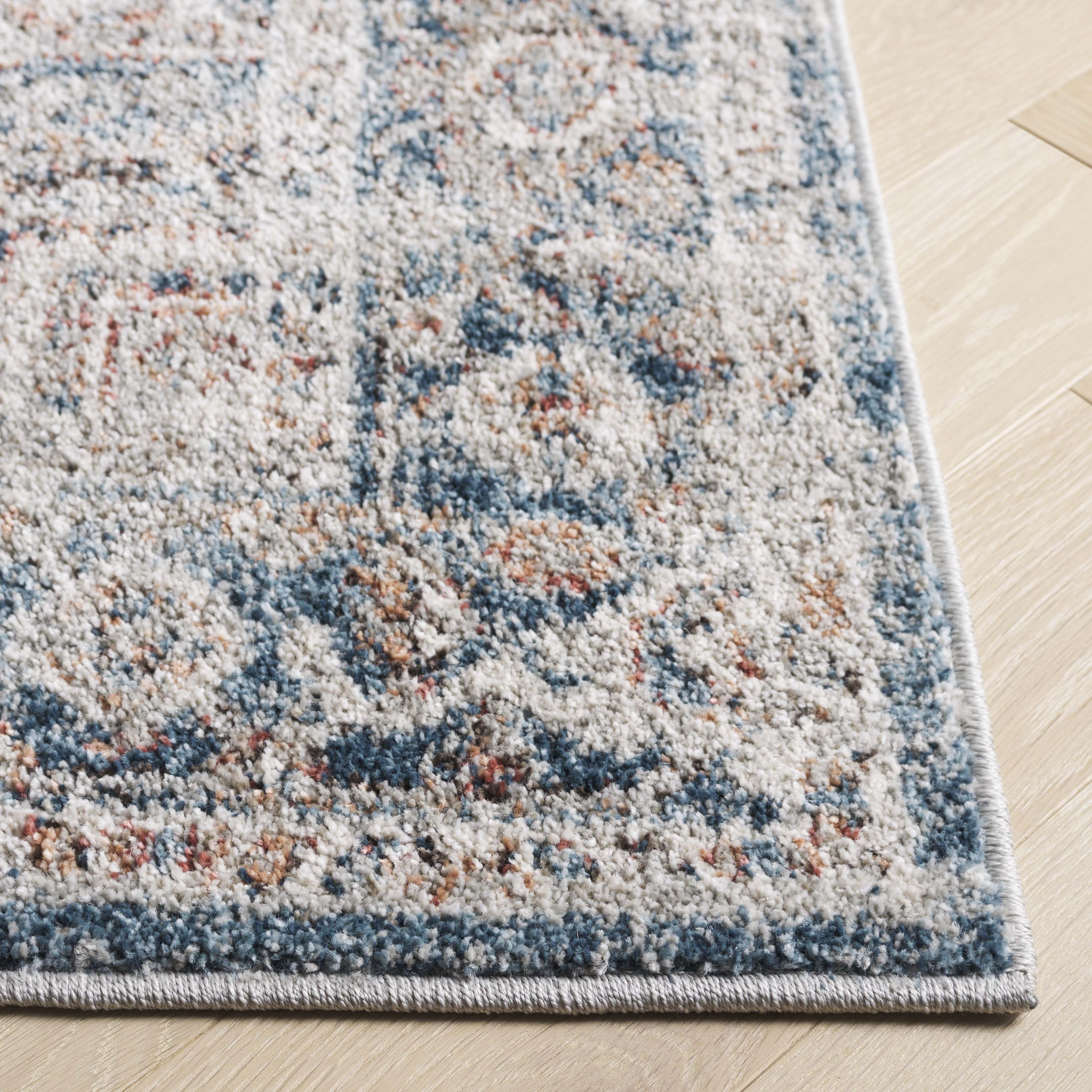 SAFAVIEH Vintage Tabriz Abagail Medallion Runner Rug, Blue/Rust, 2' x 8'