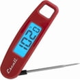 thumbnail image 1 of Escali Compact Portable Meat Candy Folding Digital Thermometer, Backlit Display Easy to Storage with Magnet, Red, 1 of 4