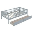 thumbnail image 6 of iRerts Twin Size Daybed with Drawers, Wood Twin Daybed Frame No Box Spring Needed, Day Bed Frame Twin Size Sofa Bed for Bedroom, Living Room, Gray, 6 of 9