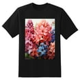thumbnail image 2 of Plus Size Shirt for Women Black Tops for Women Short Sleeves Shirt for Women Flower20 T Shirt Crewneck Shirt for Women XL, 2 of 5