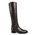 thumbnail image 2 of Ferwind Women's Riding Boots Textured Upper Low Heels Adult Brown  7, 2 of 5