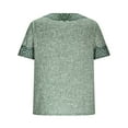 thumbnail image 5 of Wyobmus Men's Short Sleeve Shirts Retro Embroideried V-Neck T-Shirt Causal Loose Fit Workout Tunic Summer Shirt A-Green, 5 of 6
