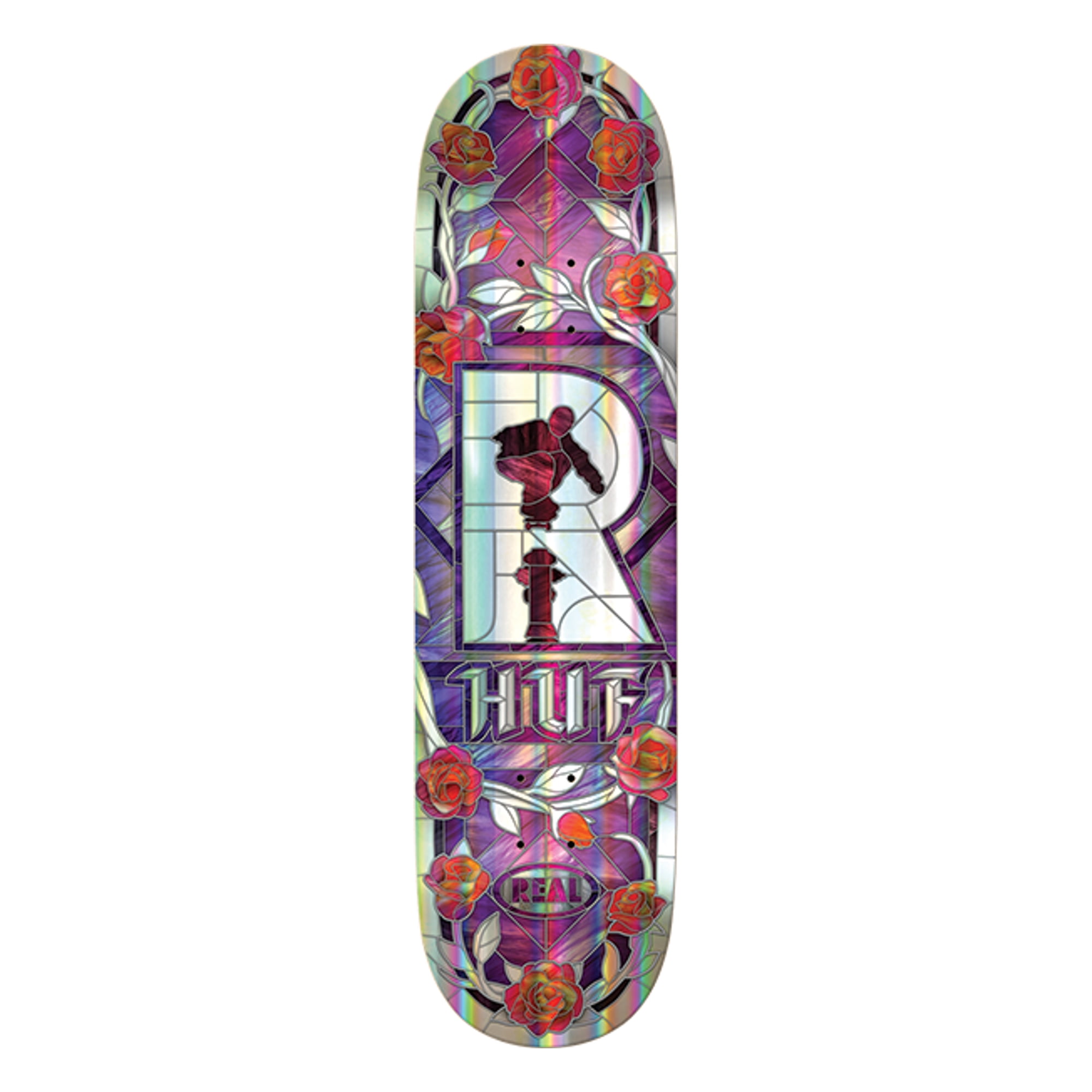 Real Hufnagel Holographic Cathedral Skateboard Deck - 8.25 (Deck Only)