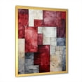 thumbnail image 3 of Designart "Abstract Shapes With Maroon Mosaics" Abstract Shapes Picture Framed Wall Art Living Room, 3 of 5