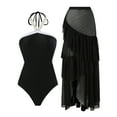 thumbnail image 2 of Daisyyozoid Swimsuits for Women Clearance Halter Split Three-piece Printed Swimsuit, 2 of 5