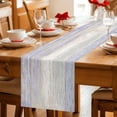 thumbnail image 5 of Purple Grey Table Runner 72 Inches, Farmhouse Gray Barn Wooden Vintage Striped Bed Runner Dresser Scarves Tabletop for Indoor Outdoor Parties/Ceremony/Banquet, 18" x 72", 5 of 9