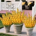 thumbnail image 6 of Bcylexb 20.9" Simulation Morning Glory Plastic Flower Bouquet, Artificial Flowers for Outdoor Holiday Decoration, Fake Plants Arrangement for Home and Garden, Orange, 6 of 6